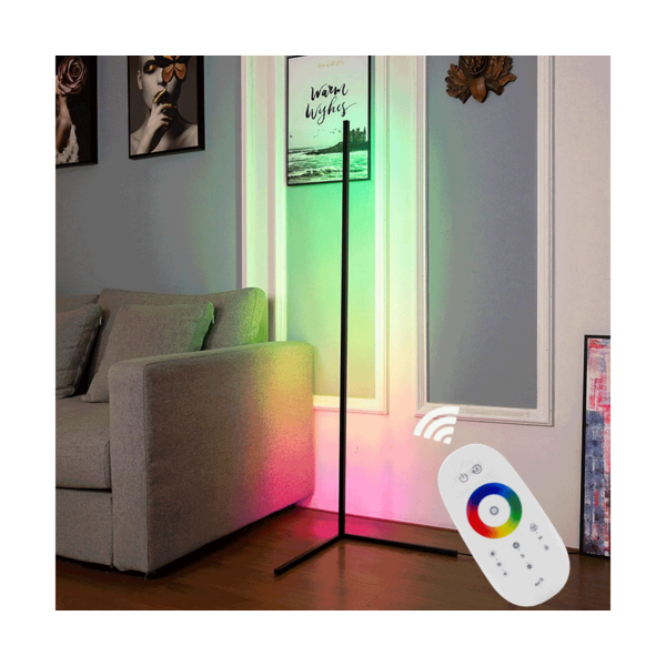 Golvlampa med RGB-belysning och fjärrkontroll