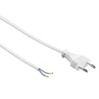 Anslutningskabel med eurokontakt vit, 2 meter - 2 x 0,75 mm