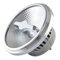 AR111 GU10-spotlight dim-to-warm 12 watt, aluminium