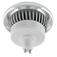 AR111 GU10-spotlight dim-to-warm 12 watt, aluminium