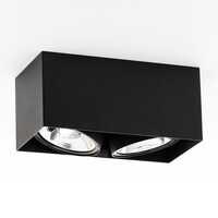 AR111 utanpåliggande spotlight 2-ljus Brooklyn - svart