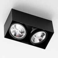 AR111 utanpåliggande spotlight 2-ljus Brooklyn - svart
