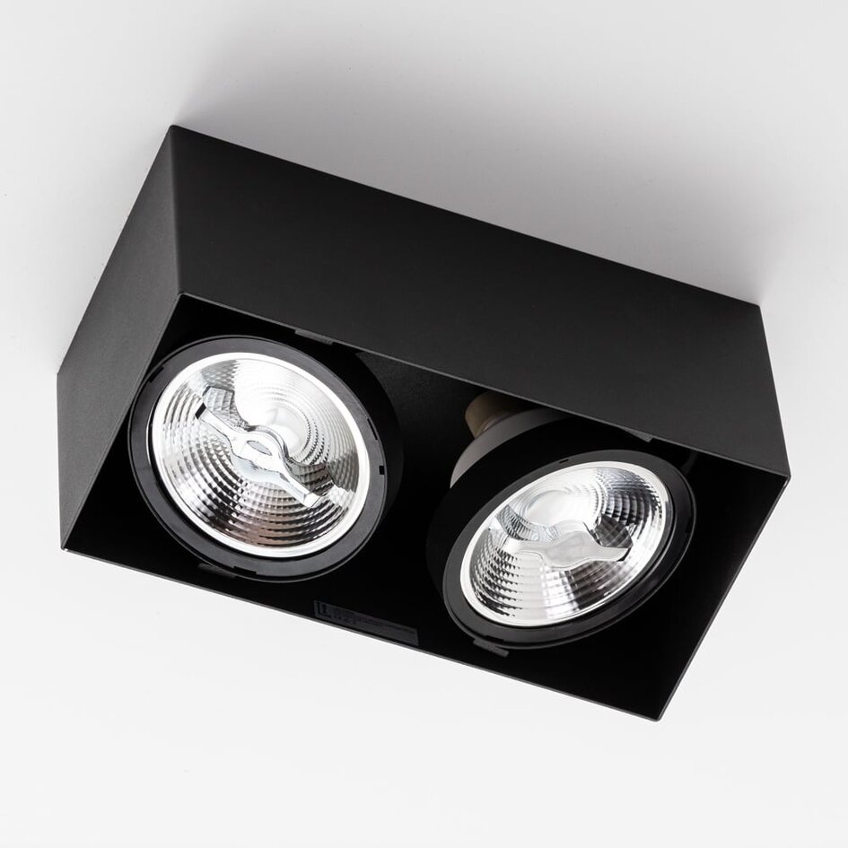 AR111 utanpåliggande spotlight 2-ljus Brooklyn - svart