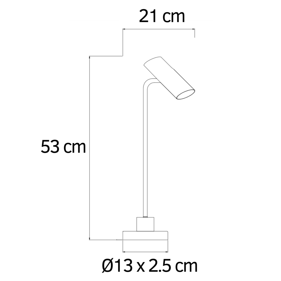 Bordslampa Kingston, mattsvart