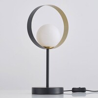 Bordslampa Carlie - svart med bladguld