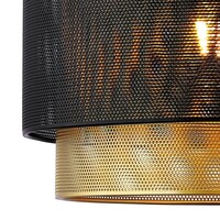 Pendellampa Lauren i svart med guld