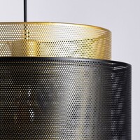 Pendellampa Lauren i svart med guld