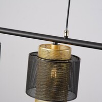 Pendellampa Jennifer - svart med guld