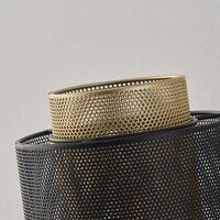 Vägglampa Mary i svart med guld