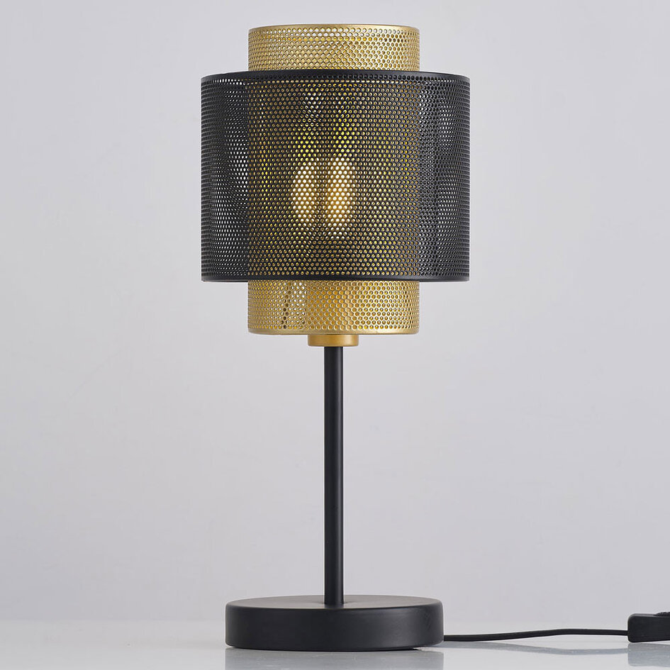 Bordslampa Ava - svart med guld