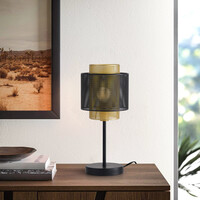 Bordslampa Ava - svart med guld
