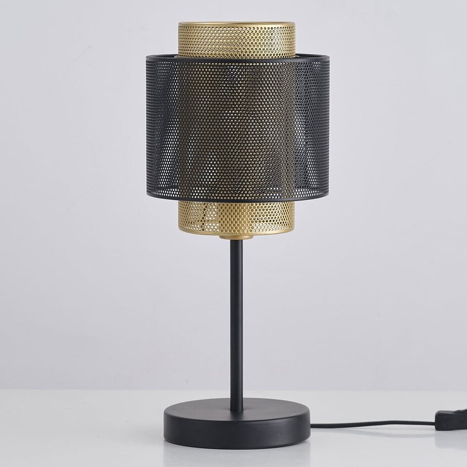 Bordslampa Ava - svart med guld