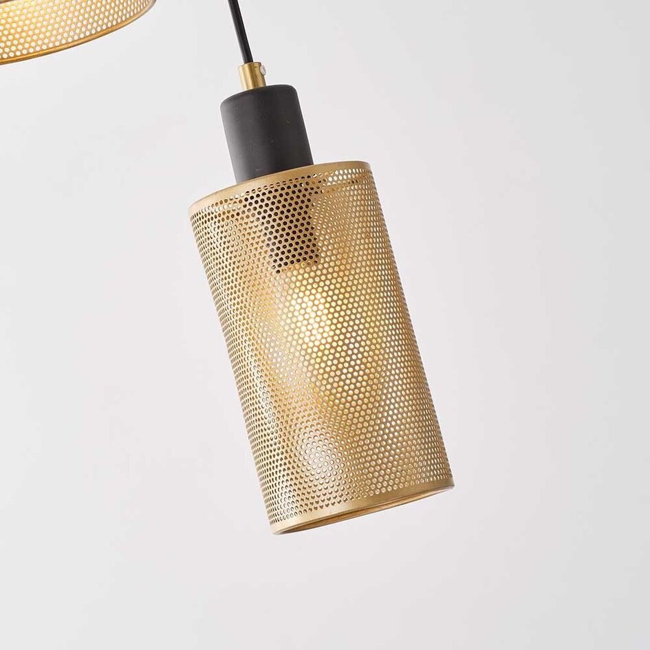 Pendellampa Avery i svart med guld