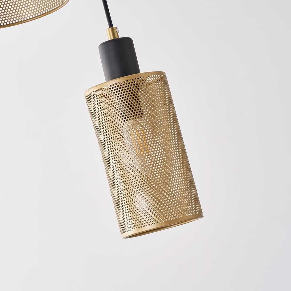 Pendellampa Avery i svart med guld