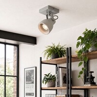 Modern taklampa Brutus, betonggrå