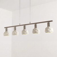 Modern pendellampa Alabaster med fem lampor i vitt