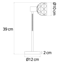 Modern svart bordslampa - Aimee