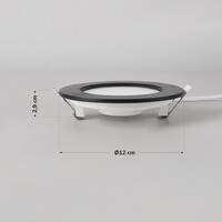 6W rund LED downlight med anpassningsbar färgtemperatur - Ø120mm