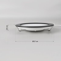 12W rund LED downlight med justerbar färgtemperatur - Ø170mm