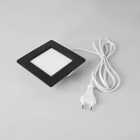 6W fyrkantig LED-downlight med justerbar färgtemperatur - 120 x 120 mm i svart