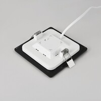 6W fyrkantig LED-downlight med justerbar färgtemperatur - 120 x 120 mm i svart