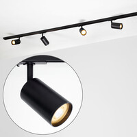 Set med 1-fas skensystem på 1,5 meter och Jill-spotlights, svart