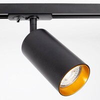 Set med 1-fas skensystem på 1,5 meter och Juno-spotlights, svart