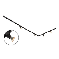 Set med 1-fas skensystem på 3 meter och Stanley-spotlights, svart