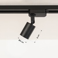 Set med 1-fas skensystem på 1,5 meter och Jax-spotlights, svart