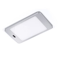 Utanpåliggande LED-spotlight Apollo för skåpsbelysning - silvergrå med sensor