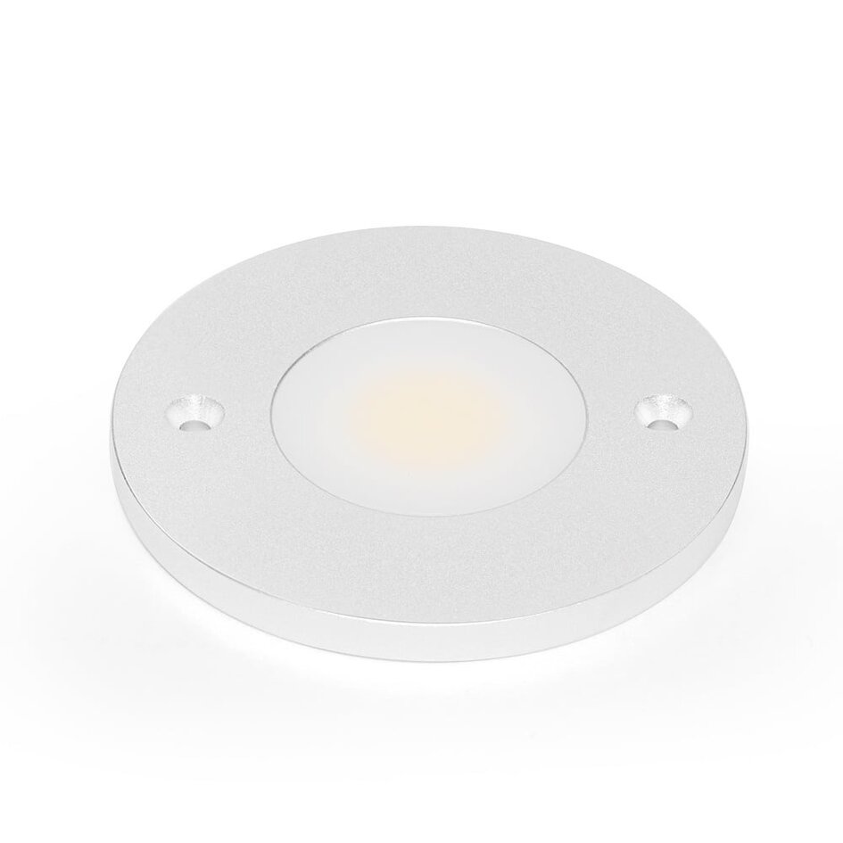Mycket platt LED-spotlight Kaya för skåpsbelysning - silvergrå