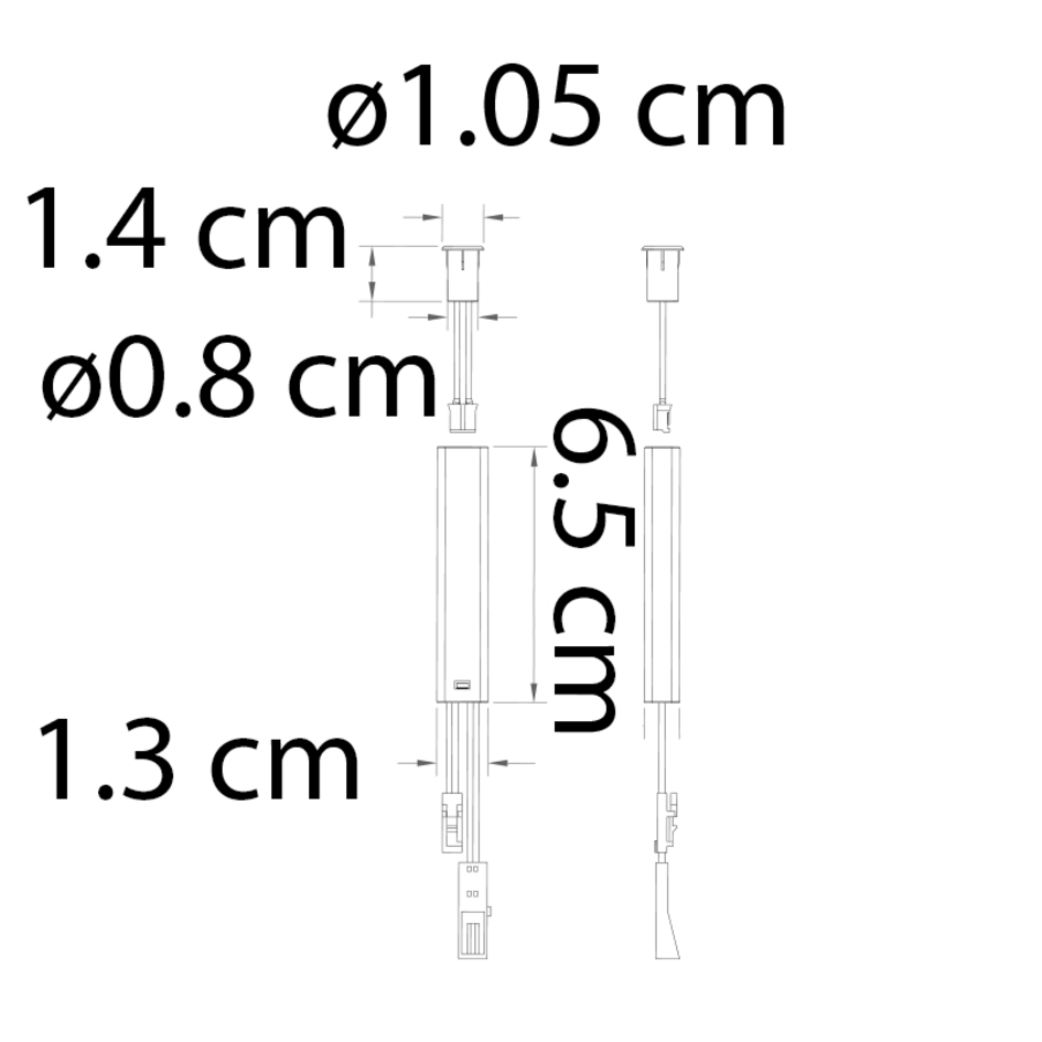Dörrsensorbrytare 12V/ 24V - vit