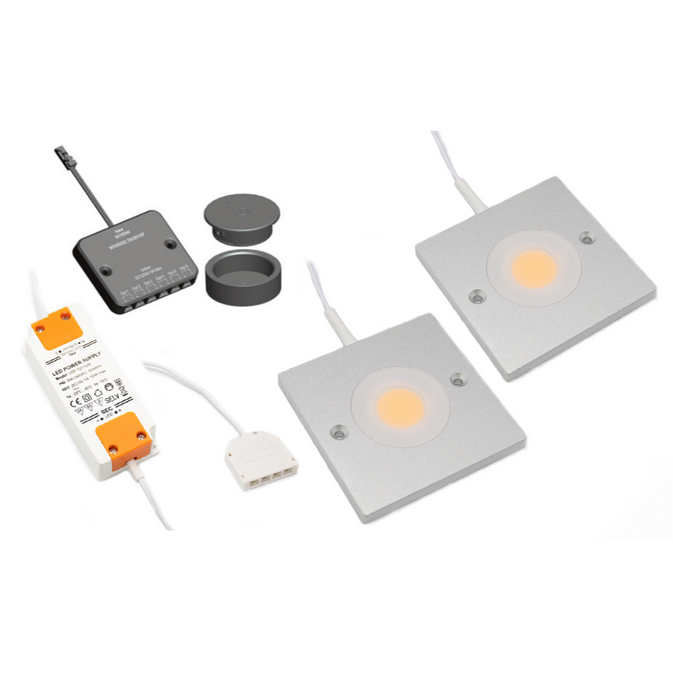 LED-skåpsbelysning Alina komplett set med 2 spotlights
