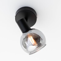 Taklampa Dallas med en lampa - rökfärgat glas med spegeleffekt