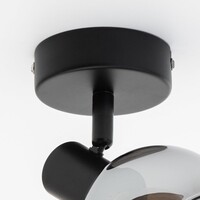 Taklampa Dallas med en lampa - rökfärgat glas med spegeleffekt