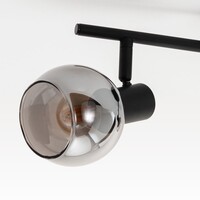 Taklampa Phoenix med två lampor - rökfärgat glas med spegeleffekt