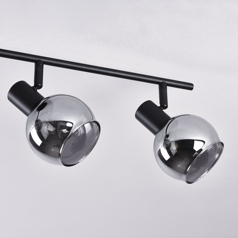 Taklampa Florida med fyra lampor - rökfärgat glas med spegeleffekt