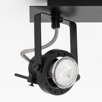 Designad taklampa Dayton med två lampor, justerbar svart