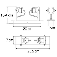 Design taklampa justerbar 2-ljus - Dayton