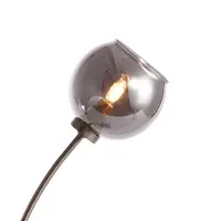 Modern bordslampa Savannah med två lampor i rökgrått glas