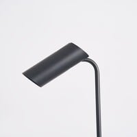 Modern golvlampa Warren, mattsvart med guld