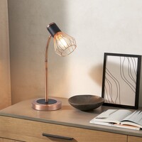 Industriell bordslampa koppar - Ruby