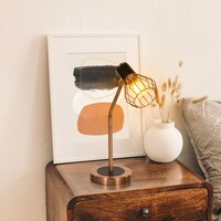 Industriell bordslampa koppar - Ruby
