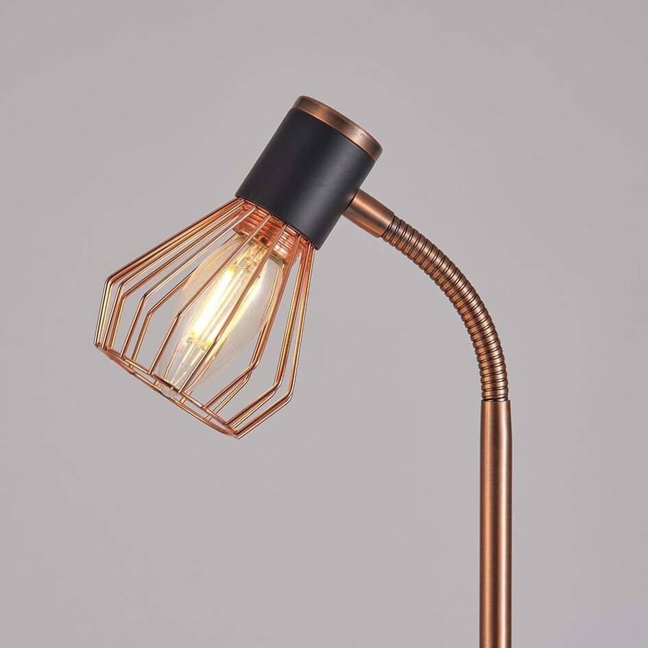 Industriell golvlampa koppar - Allison