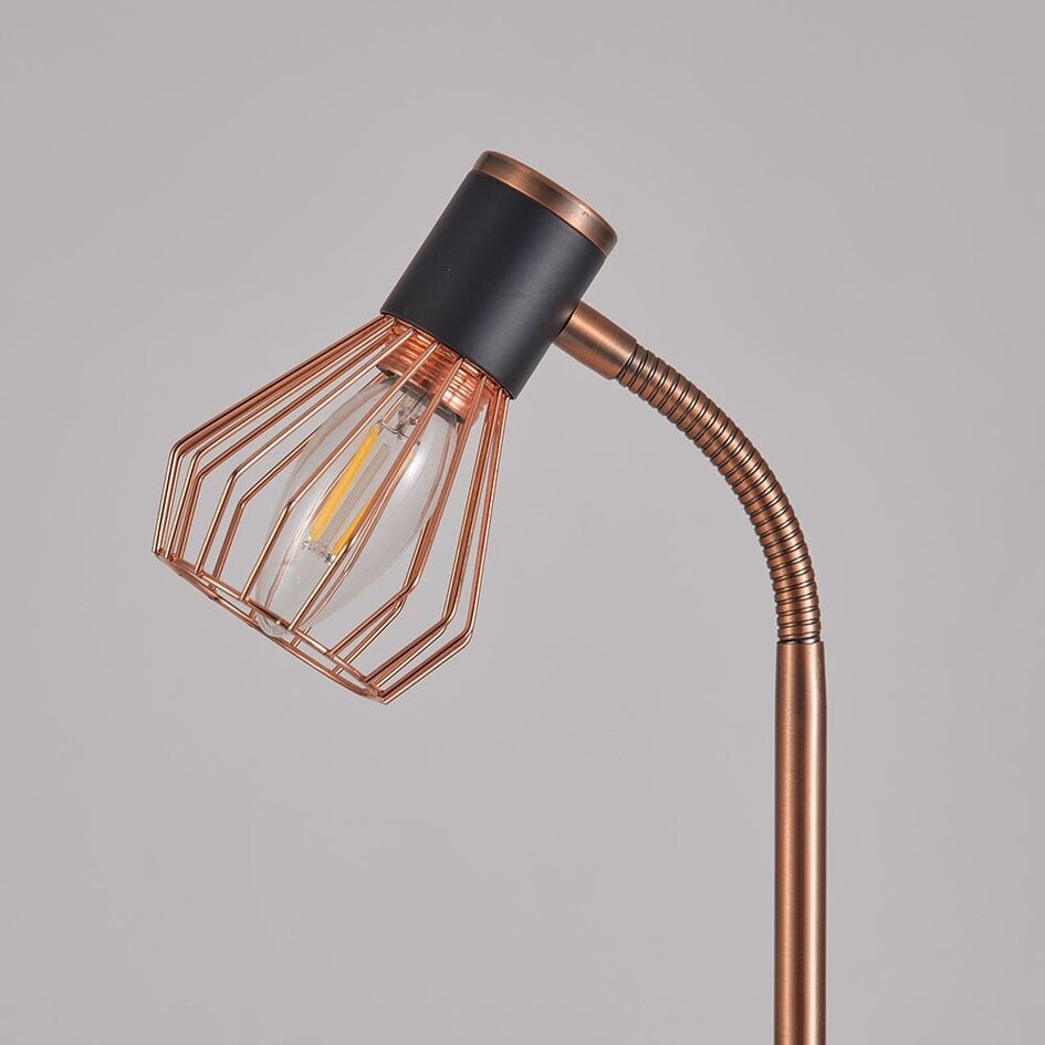 Industriell golvlampa koppar - Allison