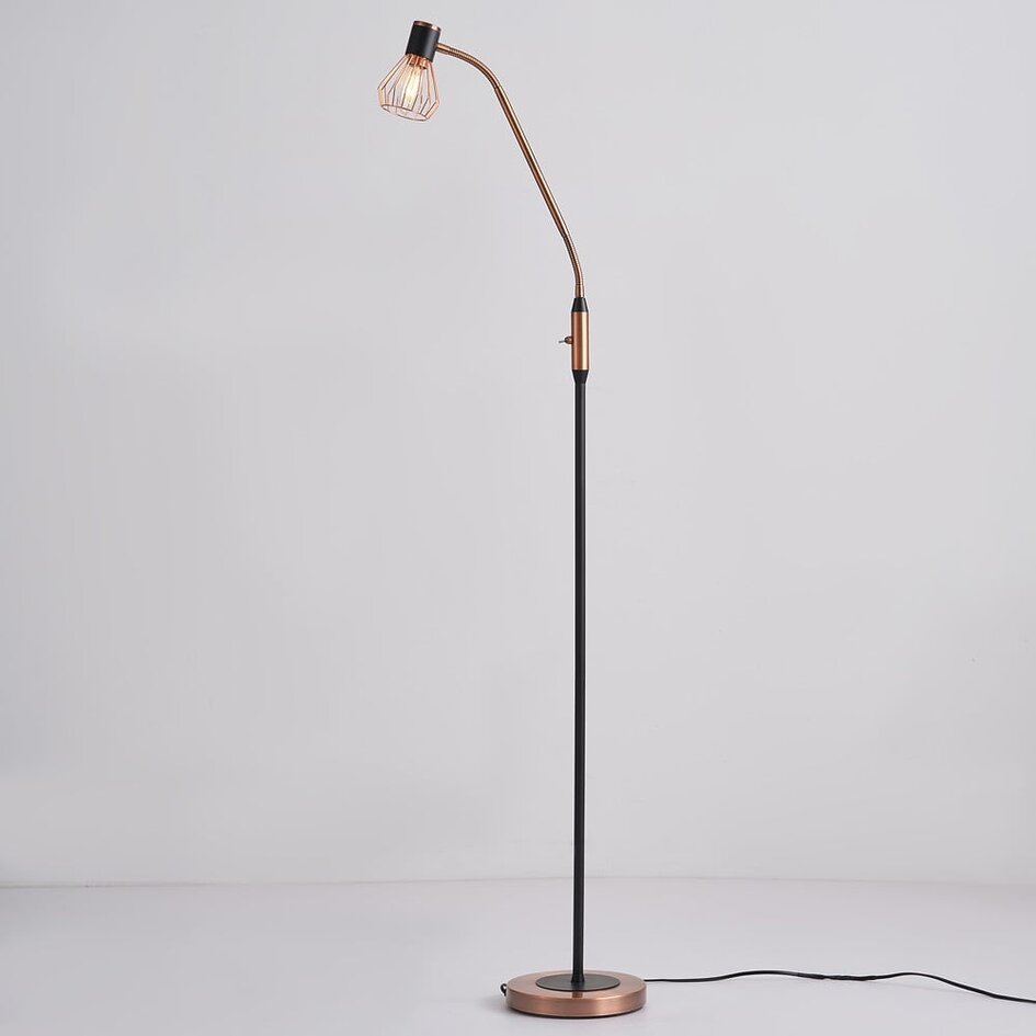 Industriell golvlampa koppar - Allison