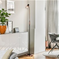 Industriell golvlampa koppar - Allison