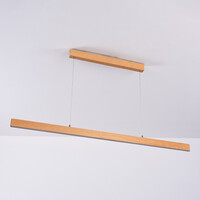 Minimalistisk pendellampa Ami med integrerade 3-stegs dimbara LED - trälook