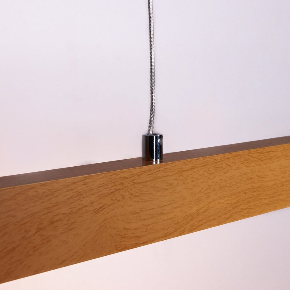 Minimalistisk pendellampa Ami med integrerade 3-stegs dimbara LED - trälook