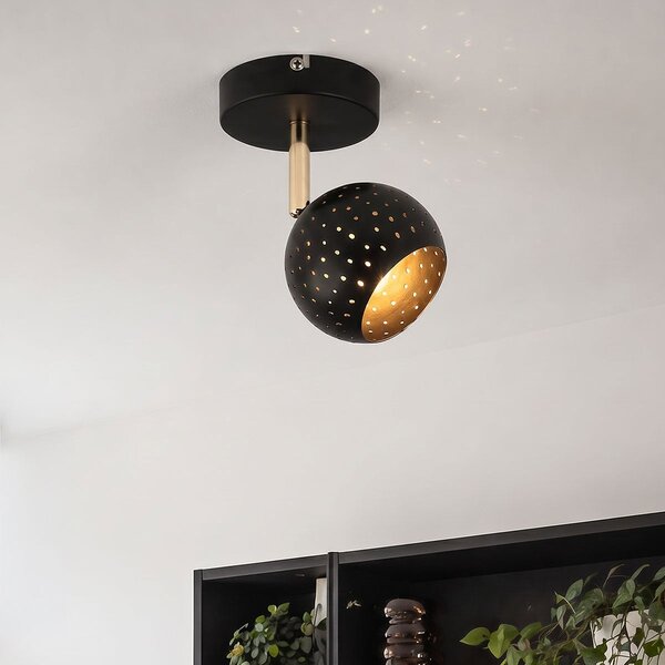 Modern takspotlight matt svart, 1-ljus - Lucinda